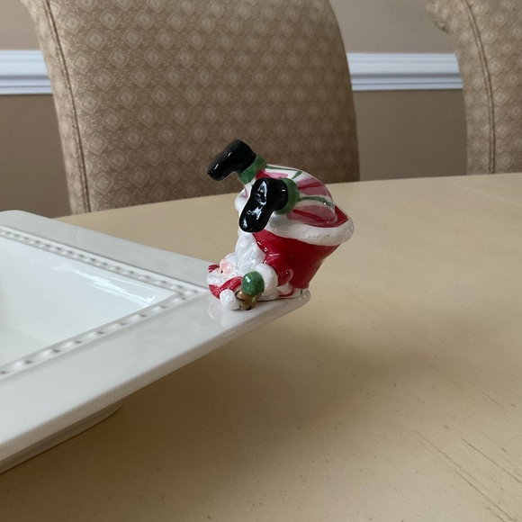 Christmas Santa With Jingle Bells Platter Decoration - Head Stand 🔔 - Picture 2 of 6